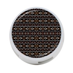 Tribal Dark Geometric Pattern03 4-port Usb Hub (two Sides) by dflcprints