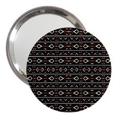 Tribal Dark Geometric Pattern03 3  Handbag Mirror by dflcprints