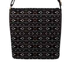 Tribal Dark Geometric Pattern03 Flap Closure Messenger Bag (large) by dflcprints