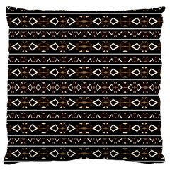 Tribal Dark Geometric Pattern03 Large Flano Cushion Case (one Side) by dflcprints