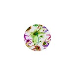 Multicolored Floral Print Pattern 1  Mini Button Front