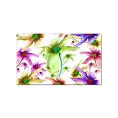 Multicolored Floral Print Pattern Sticker 100 Pack (rectangle) by dflcprints