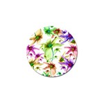 Multicolored Floral Print Pattern Golf Ball Marker 10 Pack Front