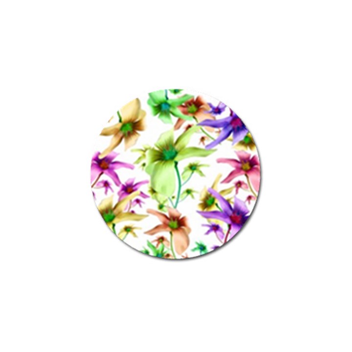 Multicolored Floral Print Pattern Golf Ball Marker 10 Pack