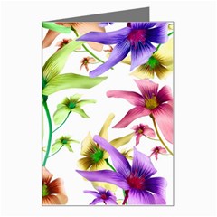 Multicolored Floral Print Pattern Greeting Card by dflcprints