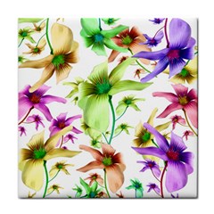 Multicolored Floral Print Pattern Face Towel by dflcprints