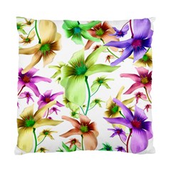 Multicolored Floral Print Pattern Cushion Case (single Sided)  by dflcprints