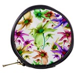 Multicolored Floral Print Pattern Mini Makeup Case Back