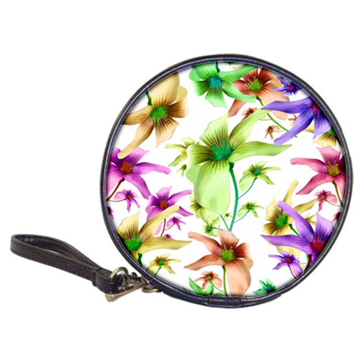 Multicolored Floral Print Pattern CD Wallet