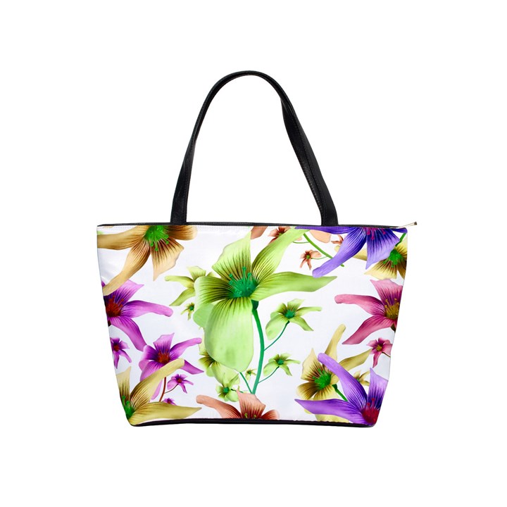 Multicolored Floral Print Pattern Large Shoulder Bag