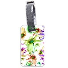 Multicolored Floral Print Pattern Luggage Tag (one Side) by dflcprints