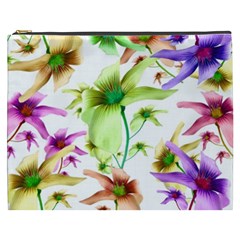 Multicolored Floral Print Pattern Cosmetic Bag (xxxl) by dflcprints