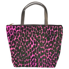 Hot Pink Leopard Print  Bucket Handbag