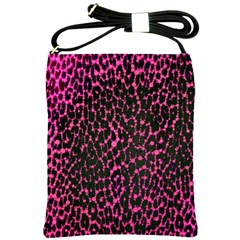 Hot Pink Leopard Print  Shoulder Sling Bag by OCDesignss