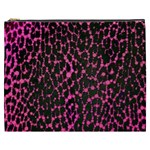 Hot Pink Leopard Print  Cosmetic Bag (XXXL) Front