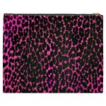 Hot Pink Leopard Print  Cosmetic Bag (XXXL) Back