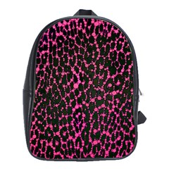 Hot Pink Leopard Print  School Bag (xl)