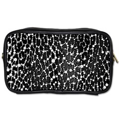 Black&white Leopard Print  Travel Toiletry Bag (one Side)