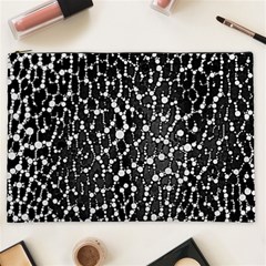 Black&white Leopard Print  Cosmetic Bag (xxl)