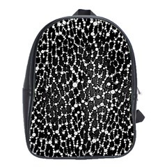 Black&white Leopard Print  School Bag (xl)