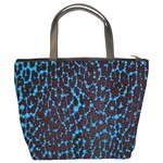 Florescent Leopard Print  Bucket Handbag Back