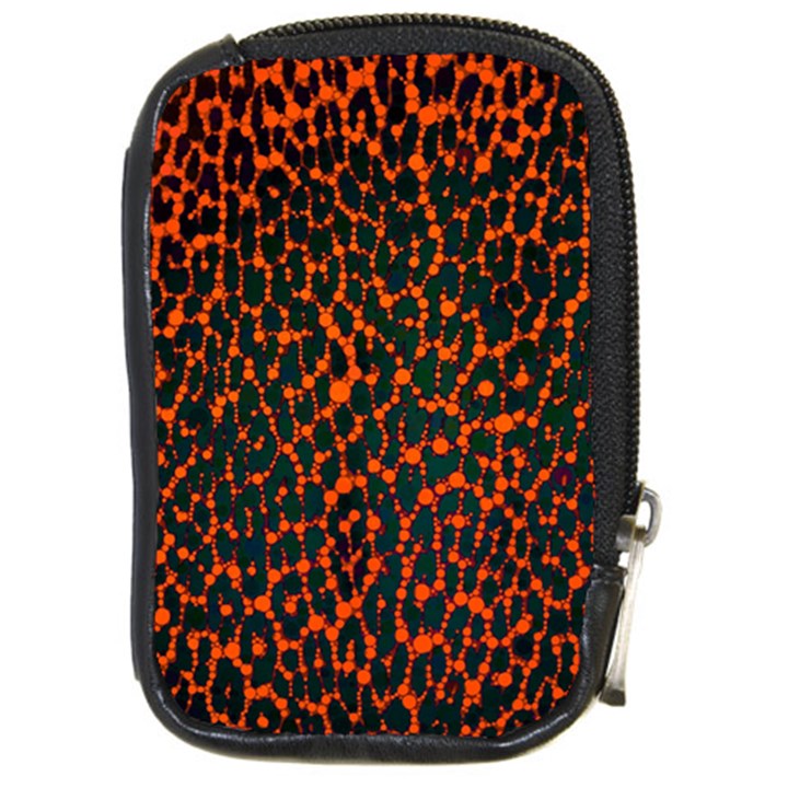 Florescent Leopard Print  Compact Camera Leather Case