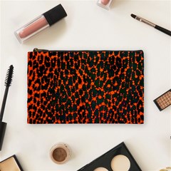 Florescent Leopard Print  Cosmetic Bag (medium)