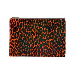 Florescent Leopard Print  Cosmetic Bag (large)