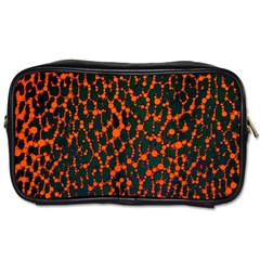 Florescent Leopard Print  Travel Toiletry Bag (two Sides) by OCDesignss