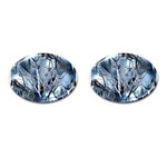 Abstract Of Frozen Bush Cufflinks (Oval) Front(Pair)