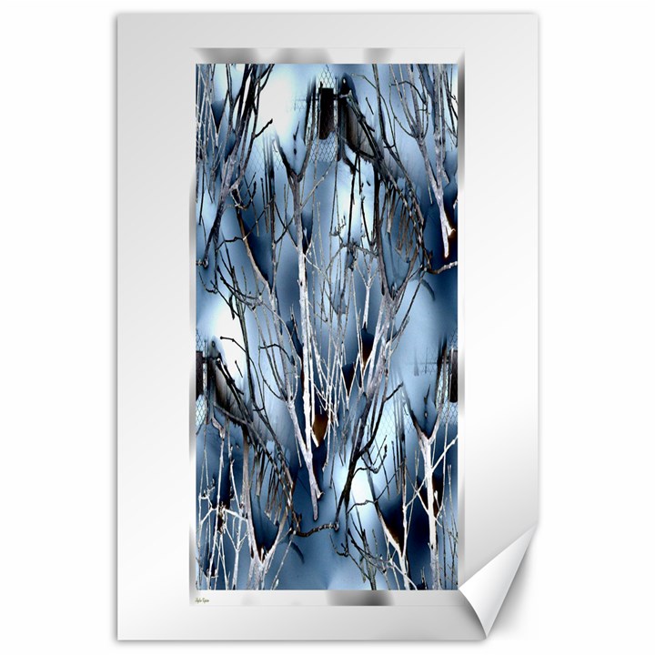 Abstract Of Frozen Bush Canvas 24  x 36  (Unframed)