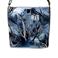 Abstract Of Frozen Bush Flap Closure Messenger Bag (large) by canvasngiftshop