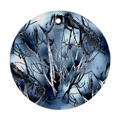 Abstract Of Frozen Bush Round Ornament by canvasngiftshop