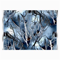 Abstract Of Frozen Bush Glasses Cloth (large, Two Sided)