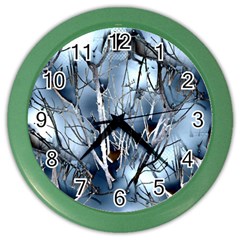 Abstract Of Frozen Bush Wall Clock (color) by canvasngiftshop