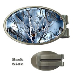 Abstract Of Frozen Bush Money Clip (oval)