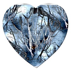 Abstract Of Frozen Bush Jigsaw Puzzle (heart) by canvasngiftshop