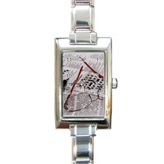 Crossword Genius Rectangular Italian Charm Watch by StuffOrSomething