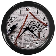 Crossword Genius Wall Clock (black) by StuffOrSomething