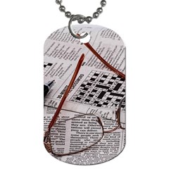 Crossword Genius Dog Tag (two-sided)  by StuffOrSomething