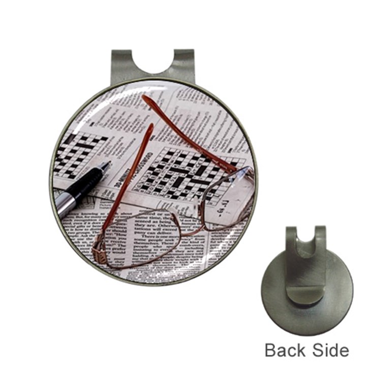 Crossword Genius Hat Clip with Golf Ball Marker