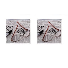 Crossword Genius Cufflinks (square) by StuffOrSomething