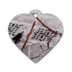 Crossword Genius Dog Tag Heart (one Sided) 