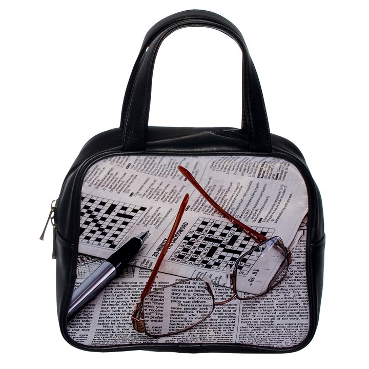 Crossword Genius Classic Handbag (One Side)