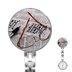 Crossword Genius Stainless Steel Nurses Watch by StuffOrSomething