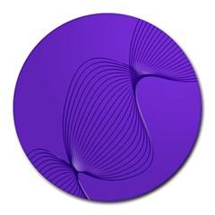 Twisted Purple Pain Signals 8  Mouse Pad (round)