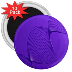 Twisted Purple Pain Signals 3  Button Magnet (10 Pack)