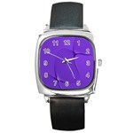 Twisted Purple Pain Signals Square Leather Watch Front