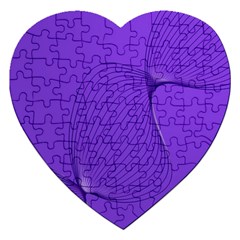 Twisted Purple Pain Signals Jigsaw Puzzle (heart) by FunWithFibro