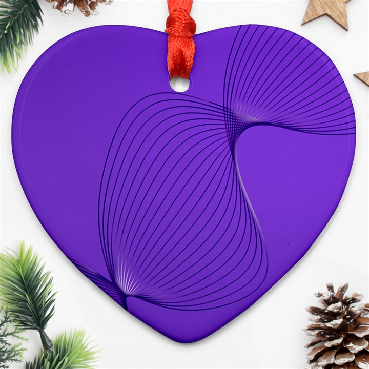 Twisted Purple Pain Signals Heart Ornament (Two Sides)